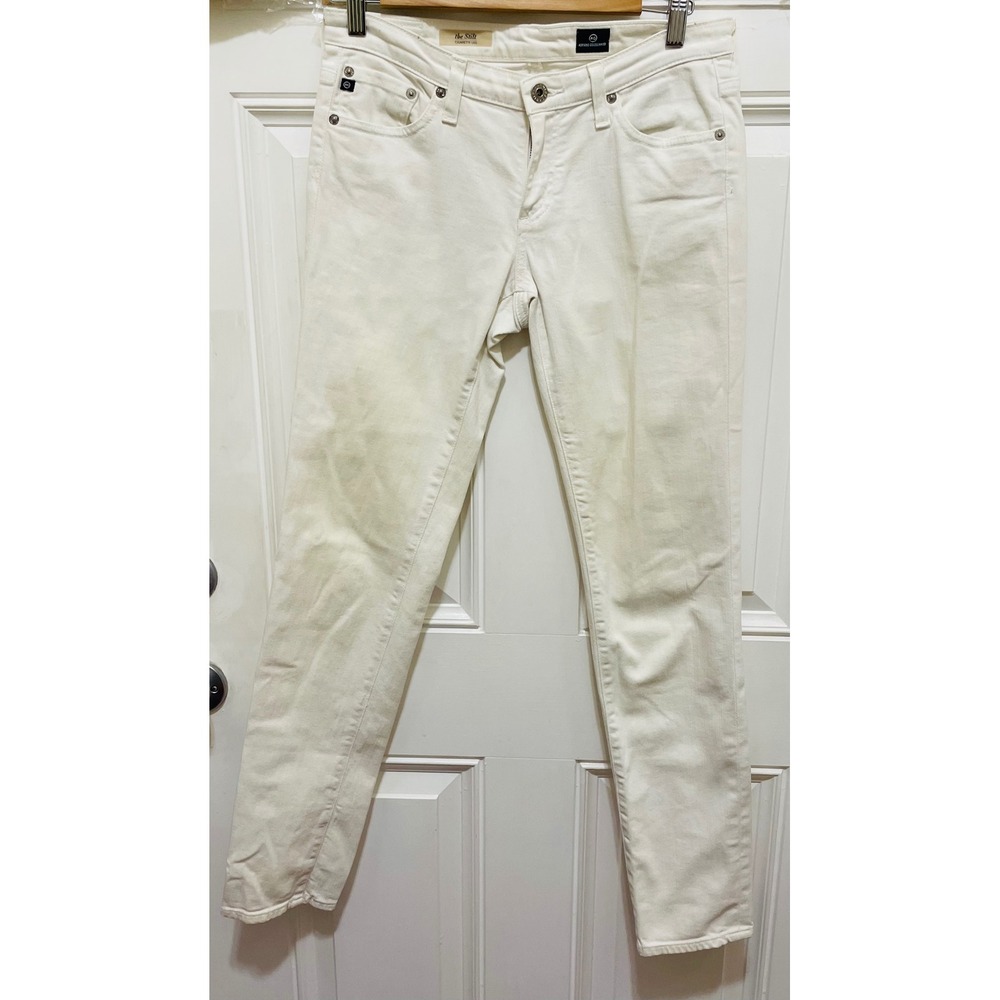 AG Adriano Goldschmied‎ The Stilt White Cigarette Leg Jeans Size 28R